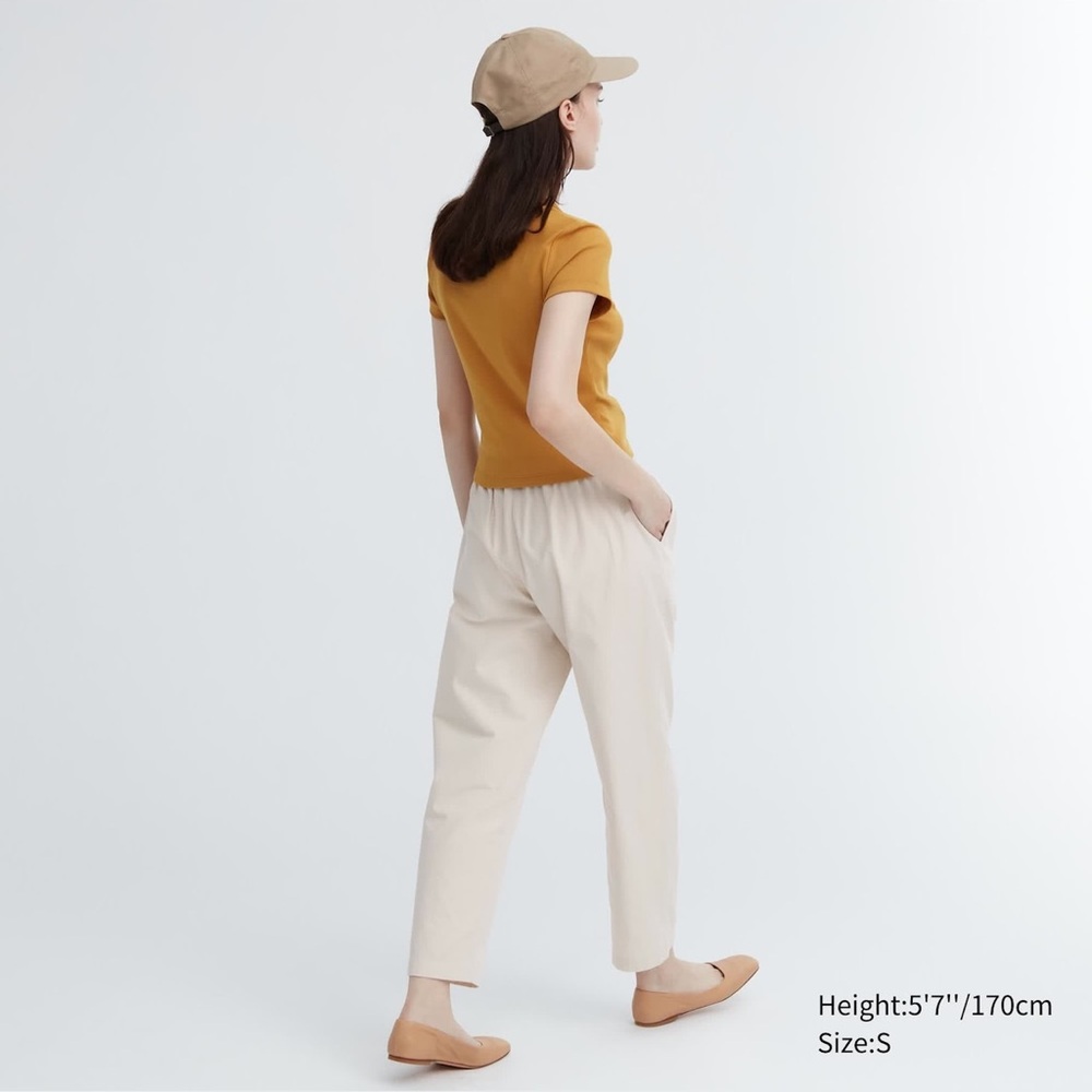 Uniqlo Cotton Relaxed Ankle Pants, Size: M, Color: Dark Grey, NWT - Picture 7 of 10